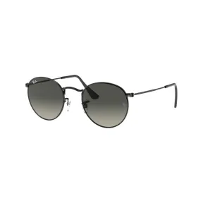 雷朋/Ray-Ban 圆形‧平面镜片 搭 黑色 的 灰色 太阳眼镜 RB3447N-002-71-53-21
