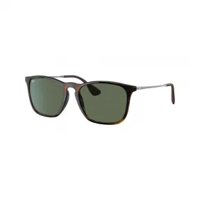 雷朋/Ray-Ban 克利斯 搭 浅哈瓦那 的 绿色 太阳眼镜 RB4187-710-71-54-18