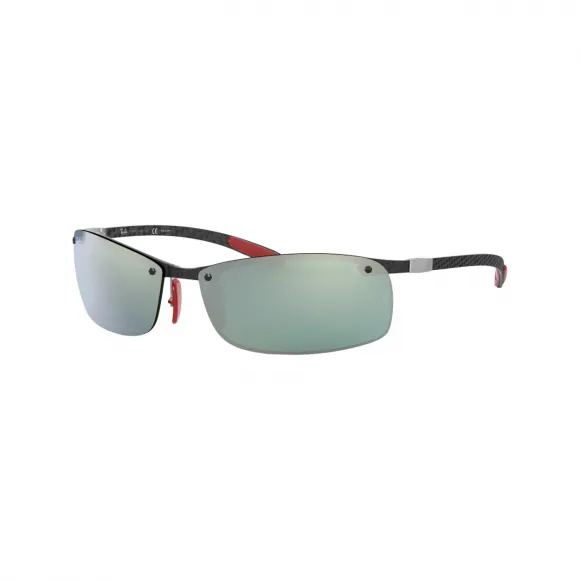 雷朋/Ray-Ban RB8305M SCUDERIA FERRARI COLLECTION 搭 黑色 的 Silver Chromance 太阳眼镜 RB8305M-F005H1-65-14