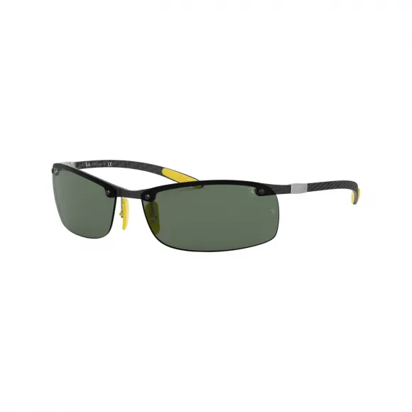 雷朋/Ray-Ban RB8305M SCUDERIA FERRARI COLLECTION 搭 黑色 的 绿色 太阳眼镜 RB8305M-F01071-65-14