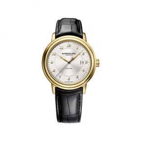 雷蒙威/Raymond Weil Maestro 39.5 MM 18K 黄金 自动机械机芯 男表 12837-G-05658
