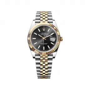 劳力士/Rolex 日志型 41 MM 黄金及蚝式钢 藉恒动摆陀双向自动上链 男表 M126333-0014