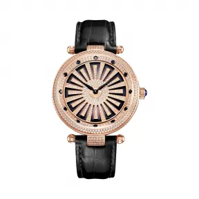 罗米/Ronald Mille 316L精钢 42mm 瑞士石英机芯 男表 R6205A4-2