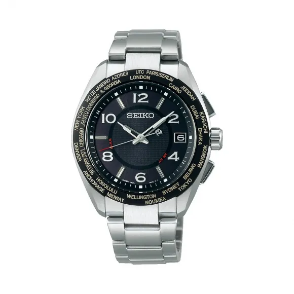 精工/Seiko 39.5 MM 钛金属 太阳能电波表 男表 SAGZ107