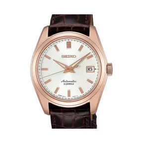 精工/Seiko Mechanical系列 不锈钢 pvd镀金 自动机械机芯 男表 SARB072J
