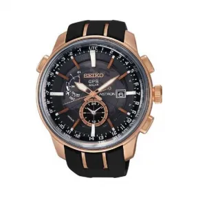 精工/Seiko Astron系列 不锈钢镀金 太阳电能 男表 SAS032J1