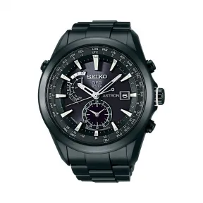精工/Seiko Astron系列 钛金属-黑色抗磨碳素膜处理高强度，陶瓷表圈 石英机芯 男表 SAST007G
