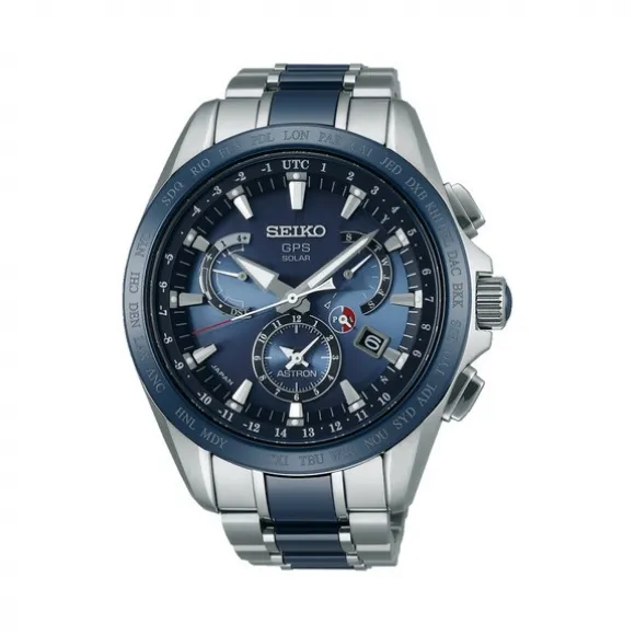 精工/Seiko Astron系列 高强度钛金属，陶瓷表圈 太阳电能 男表 SAST013G