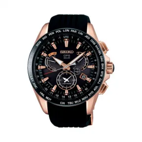 精工/Seiko Astron系列 玫瑰金 石英机芯 男表 SBXB055