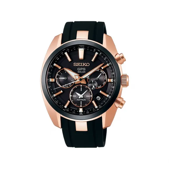 精工/Seiko 42.7 MM 不锈钢 太阳能GPS卫星电波校时 男表 SBXC024
