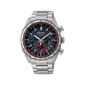 精工/Seiko astron系列 41.3MM 纯钛表圈显示面板：蓝宝石玻璃后盖：纯钛和玻璃 太阳能 男表 SBXY045
