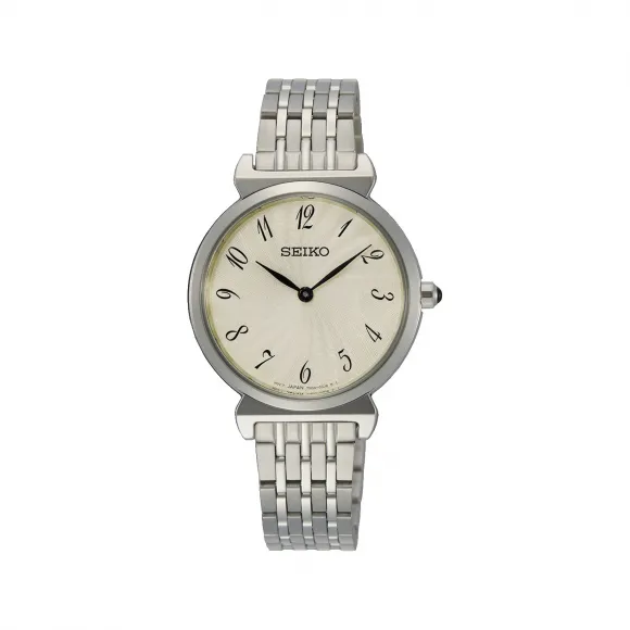 精工/Seiko discovermore系列 29.6MM 不锈钢 石英机芯 女表 SFQ801