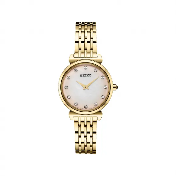 精工/Seiko discovermore系列 29.6MM 不锈钢 石英机芯 女表 SFQ802