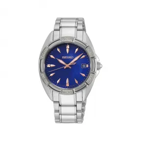 精工/Seiko discovermore系列 33.6MM 不锈钢 石英机芯 女表 SKK881