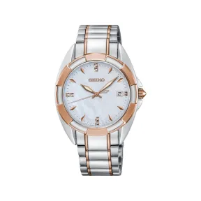 精工/Seiko discovermore系列 33.6MM 不锈钢 石英机芯 女表 SKK888