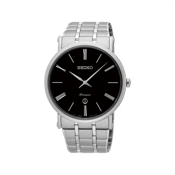 精工/Seiko seikopremier系列 40.7MM 不锈钢 石英机芯 男表 SKP393