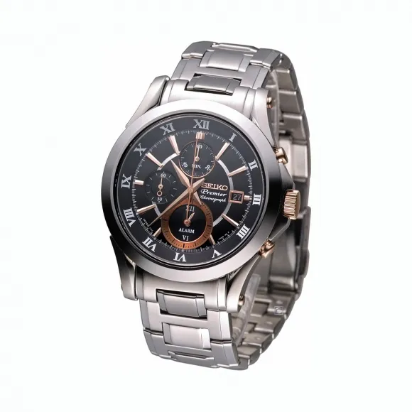 精工/Seiko Premier系列 不锈钢 石英机芯 男表 SNAF20J1