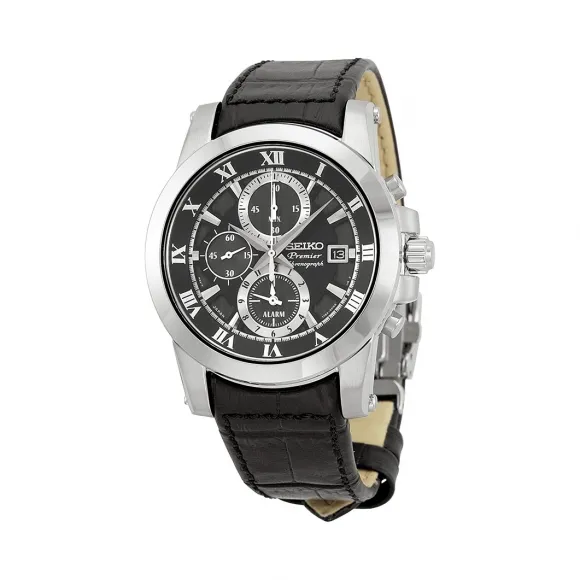 精工/Seiko Premier系列 真皮 石英机芯 男表 SNAF31P2