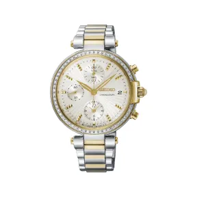 精工/Seiko discovermore系列 35.6MM 不锈钢 石英机芯 女表 SNDV42