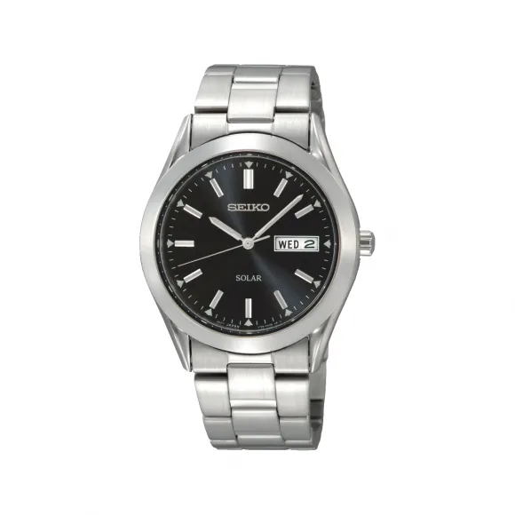 精工/Seiko discovermore系列 37.4MM 不锈钢 太阳能 男表 SNE039