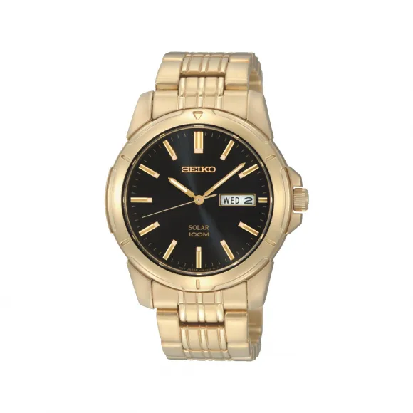 精工/Seiko discovermore系列 39.6MM 不锈钢 太阳能 男表 SNE100