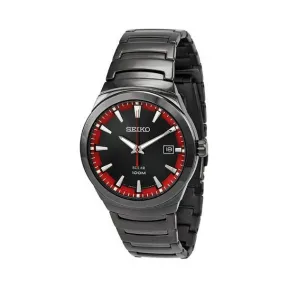 精工/Seiko Solar系列 灰色PVD精钢 石英机芯 男表 SNE251