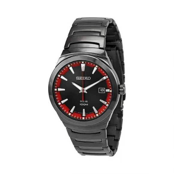 精工/Seiko Solar系列 灰色PVD精钢 石英机芯 男表 SNE251