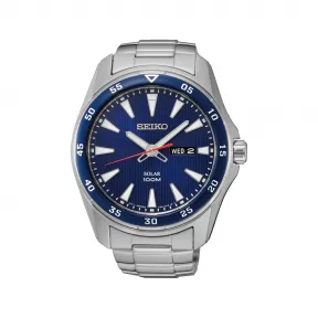 精工/Seiko discovermore系列 43.1MM 不锈钢 太阳能 男表 SNE391