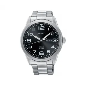 精工/Seiko discovermore系列 42.5MM 不锈钢 太阳能 男表 SNE471