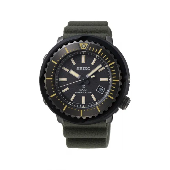 精工/Seiko 46.7 MM 不锈钢（硬涂层）和塑料 太阳能 男表 SNE543P1