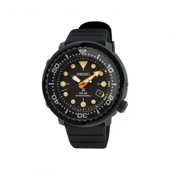 精工/Seiko prospex系列 46.7MM 不锈钢及塑胶(硬质涂层处理) 太阳能 男表 SNE577