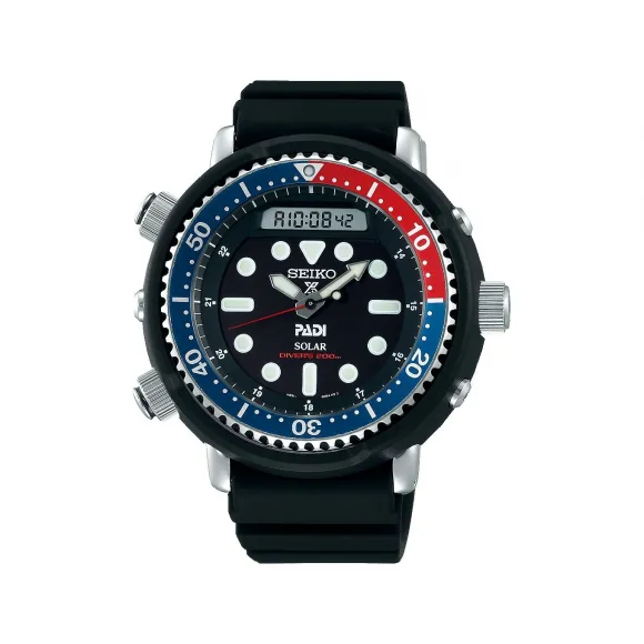 精工/Seiko 47.8 MM 不锈钢和塑料 太阳能 男表 SNJ027P1