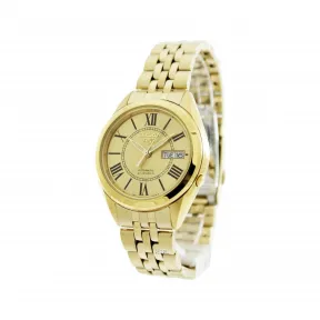 精工/Seiko Seiko 5系列 37.00 MM 不锈钢镀金 自动机械机芯 女表 SNKL38K1