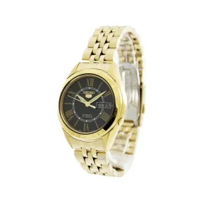 精工/Seiko Seiko 5系列 37.00 MM 不锈钢镀金 自动机械机芯 女表 SNKL40K1