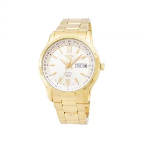 精工/Seiko Seiko 5系列 43.00 MM 不锈钢镀金 自动机械机芯 女表 SNKP20J1