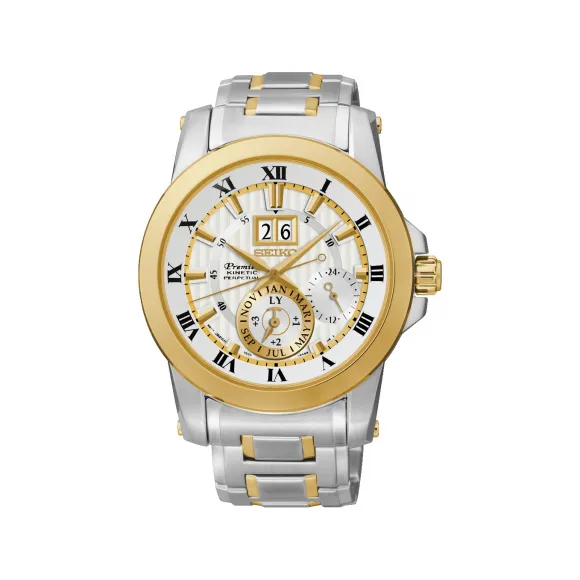 精工/Seiko seikopremier系列 41.5MM 不锈钢 人动电能 男表 SNP094