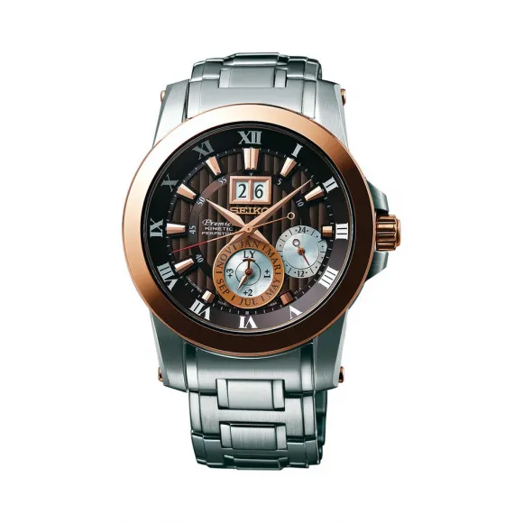 精工/Seiko Premier系列 不锈钢 人动电能 男表 SNP128J1