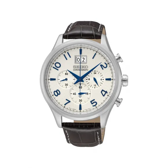 精工/Seiko discovermore系列 42.0MM 不锈钢 石英机芯 男表 SPC155