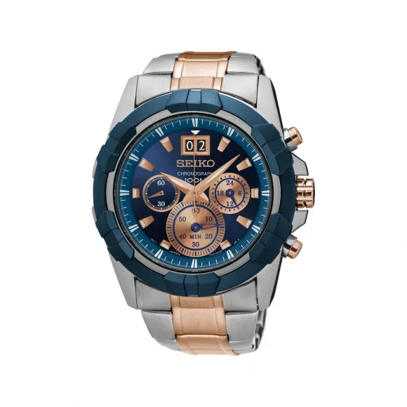 精工/Seiko discovermore系列 43.3MM 不锈钢 石英机芯 男表 SPC227