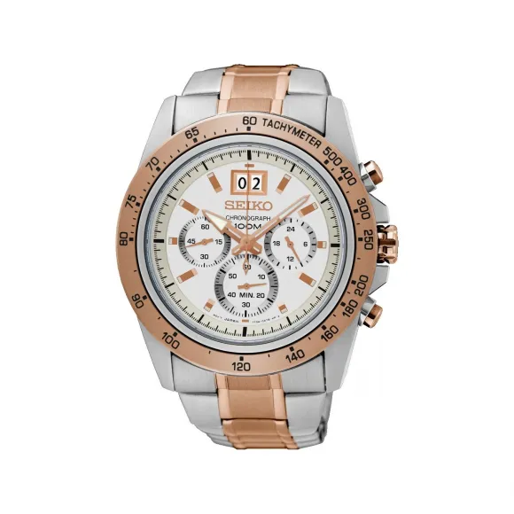精工/Seiko discovermore系列 44.2MM 不锈钢 石英机芯 男表 SPC234