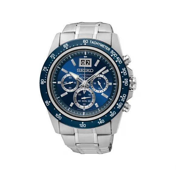 精工/Seiko discovermore系列 44.2MM 不锈钢 石英机芯 男表 SPC235
