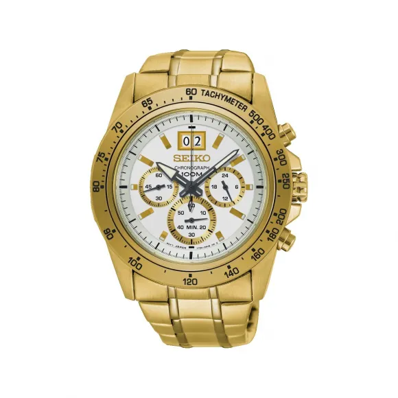 精工/Seiko discovermore系列 44.2MM 不锈钢 石英机芯 男表 SPC244