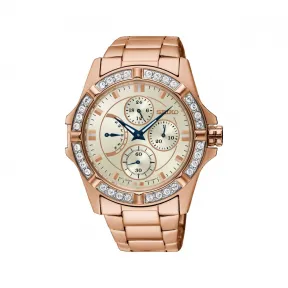 精工/Seiko discovermore系列 39.6MM 不锈钢 石英机芯 女表 SRLZ84