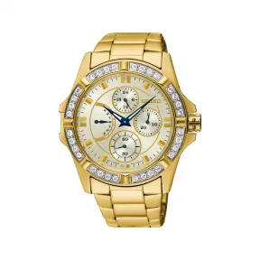 精工/Seiko discovermore系列 39.6MM 不锈钢 石英机芯 女表 SRLZ86