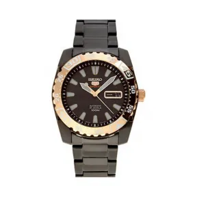精工/Seiko 5系列 不锈钢镀金 自动机械机芯 男表 SRP172J1