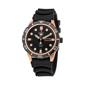 精工/Seiko 5系列 玫瑰金色精钢 自动机械机芯 男表 SRP680