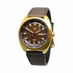 精工/Seiko 5系列 黄金色调不锈钢 自动机械机芯 SRPB74K1
