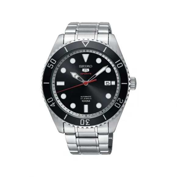 精工/Seiko 5sports系列 43.4MM 不锈钢 自动机械机芯 男表 SRPB91
