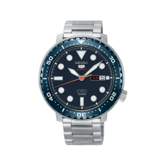 精工/Seiko 5sports系列 45.0MM 不锈钢 自动机械机芯 男表 SRPC63