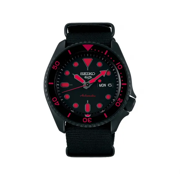 精工/Seiko 5sports系列 42.5MM 不锈钢 (硬质镀膜) 自动机械机芯 男表 SRPD83